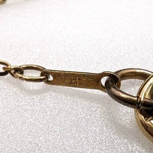 9ct Yellow Gold Necklace Amethyst Drop Pendant 23cm Long