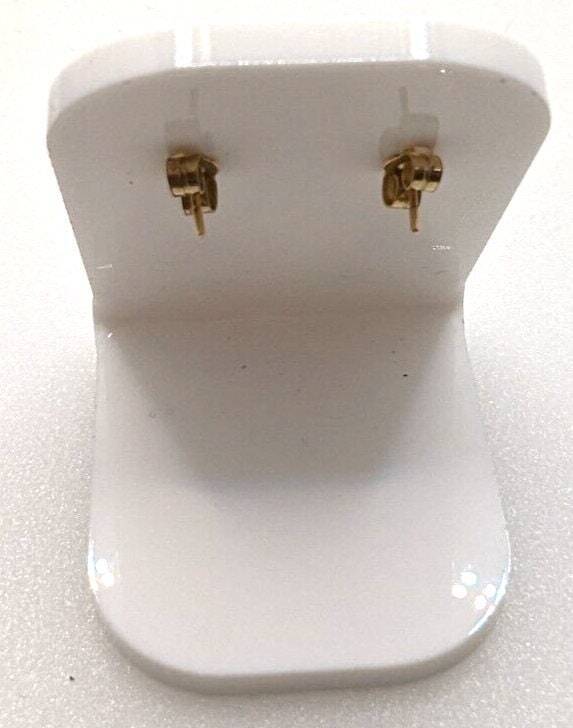 9ct Gold Drop Dangle Earrings Crystal Cut Glass Drop Earrings - 9ct Yellow Gold