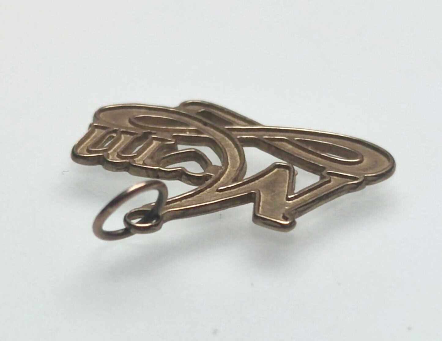 Mum 9ct Yellow Gold Pendant Charm Shaped "MUM" Text 20mm x 21mm Solid Gold