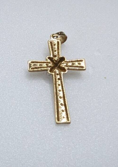 9ct Yellow Gold Cross Crucifix Pendant 025ct Diamond Cross Pendant