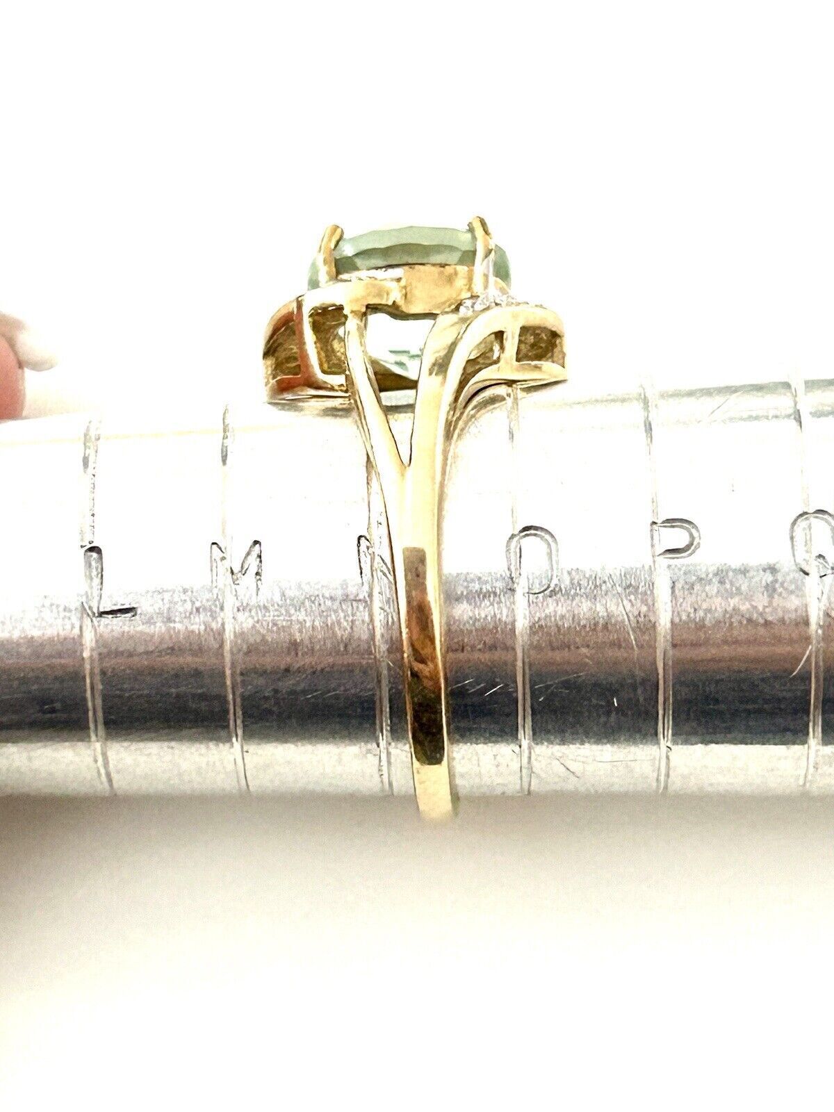 9ct Yellow Gold Ring Tourmaline & Topaz Natural Gemstones UK Ring Size N