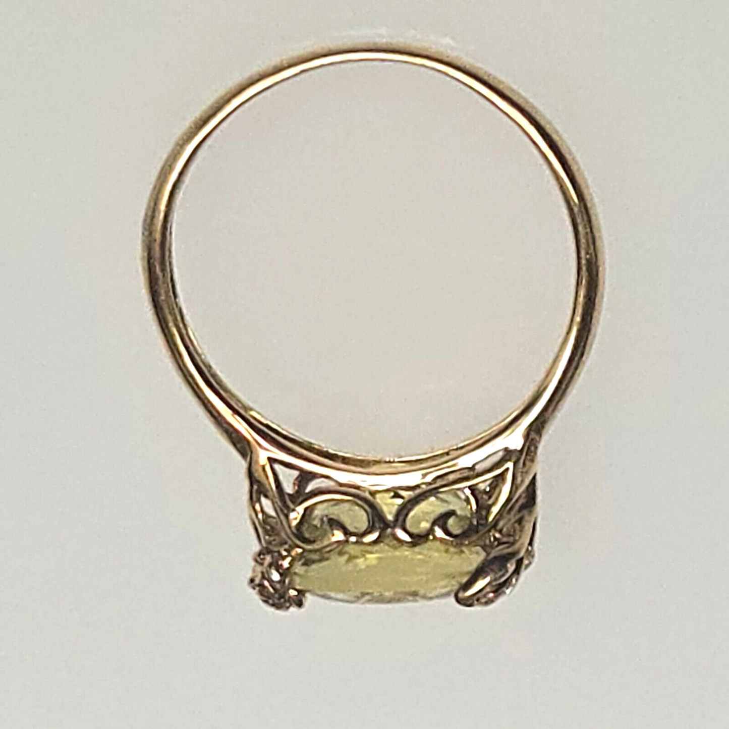 9ct Yellow gold Ring Oval Citrine 375 Hallmarked Prong Setting Ring Size V
