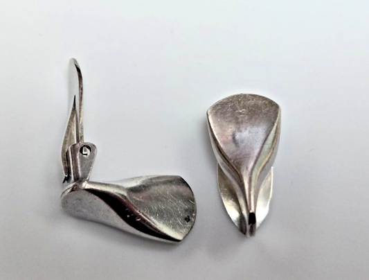 Georg Jensen Silver Sterling Earrings Danish Silver Clip On .116 A