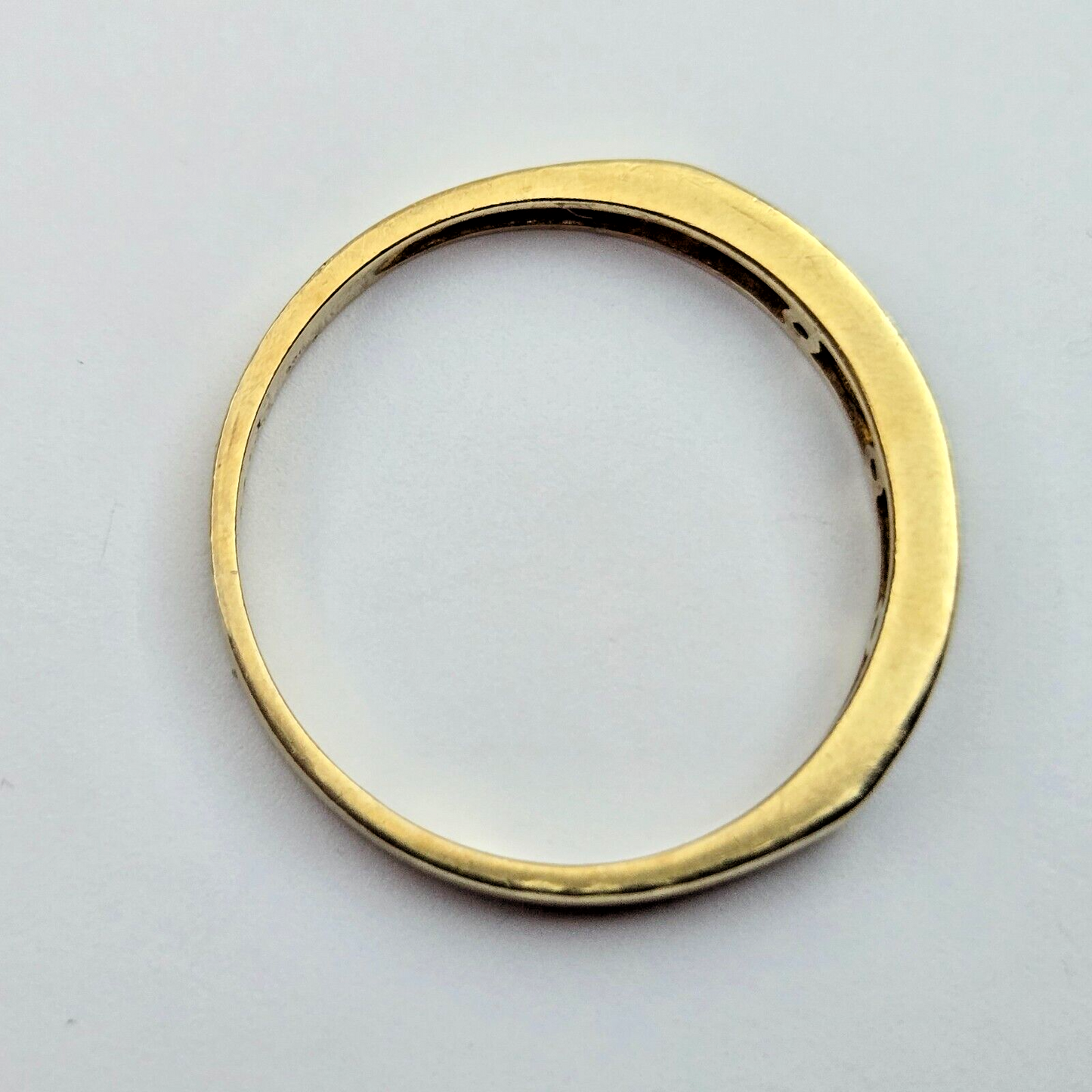9ct Yellow Gold Half Eternity Diamond Ring 11x Round Clear Diamonds Ring Size: N