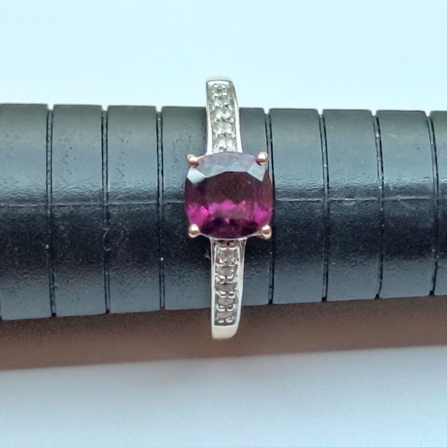 9ct Rose Gold Ring Almandine Garnet and Spinel Gemstones UK Ring Size R 1/2