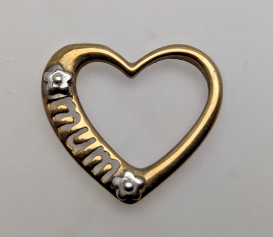 9ct Gold MUM Pendant Heart Shaped MUM text Cut - 9ct Yellow Gold