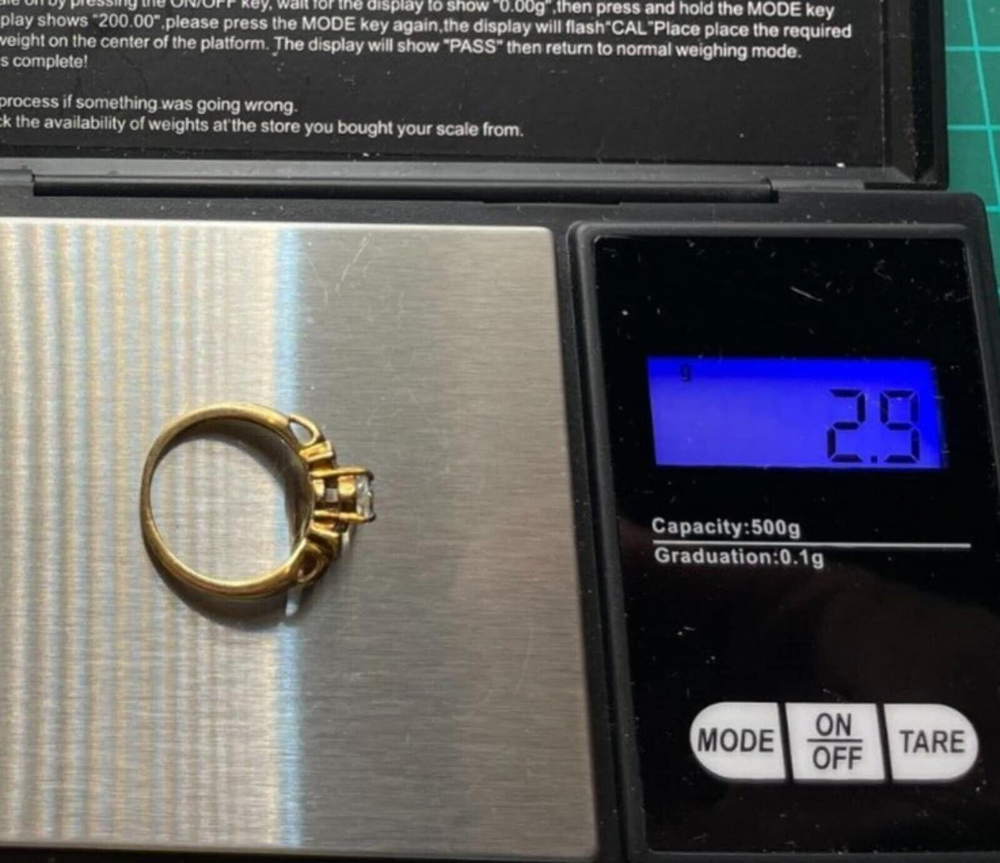 9ct Yellow Gold Ring Blue Aquamarine & Topaz Gemstones UK Ring Size L 9k Gold