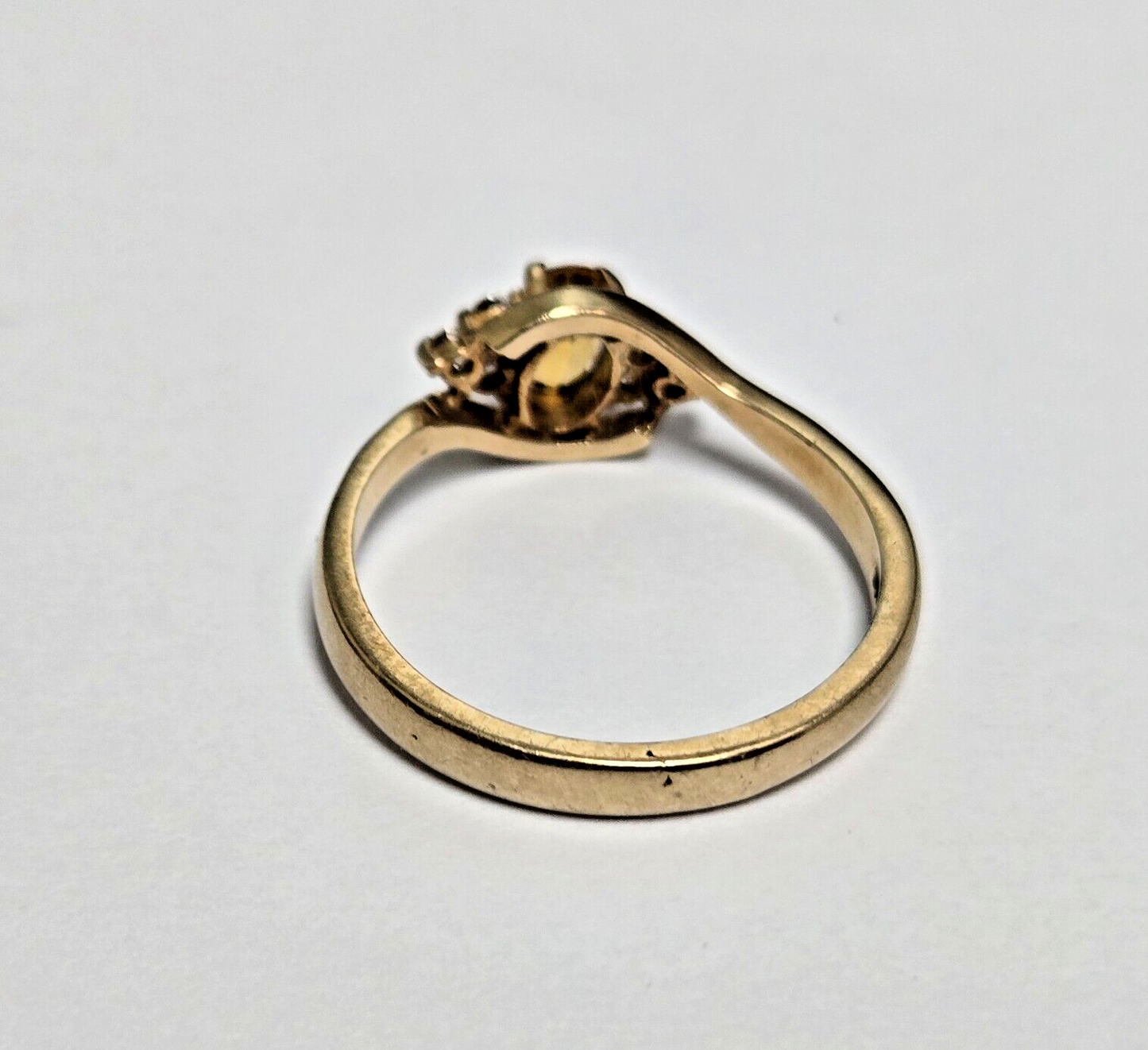 9ct Yellow Gold Ring Citrine Yellow Oval Gemstone Gems Ring Size P