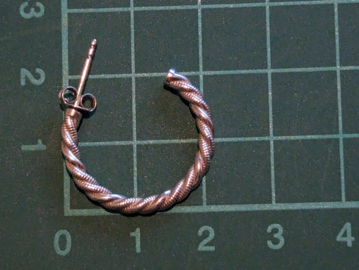 Silver Twisted Hoop Earrings 925 Sterling Silver Hallmarked Butterfly Back