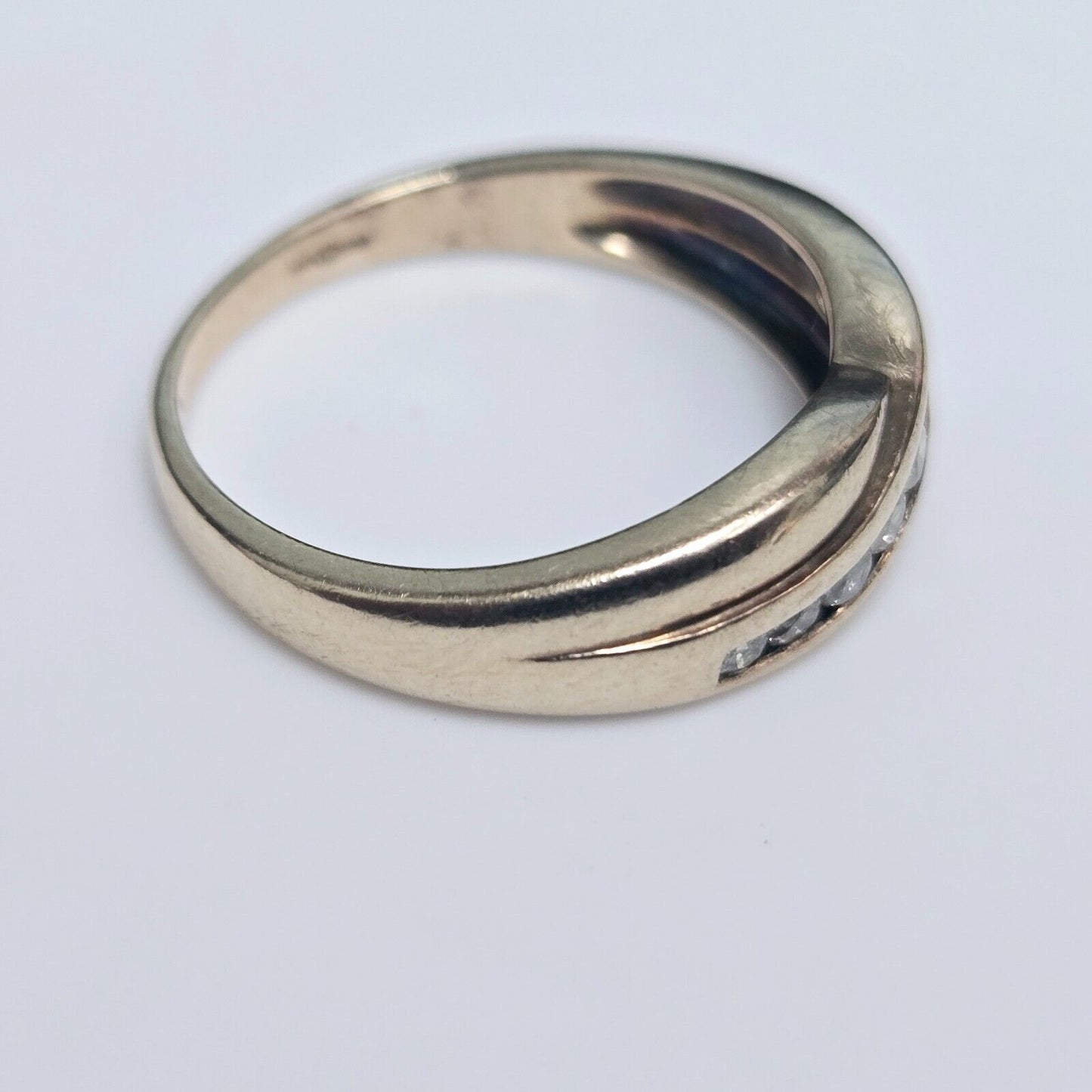 9ct Yellow Gold Ring 0.25ct Diamonds DIA 375 Hallmarked Ring Size N