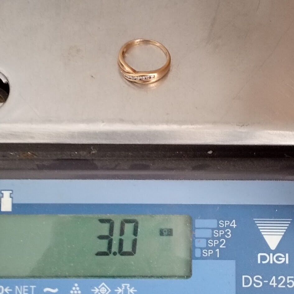 9ct Yellow Gold Ring 0.25ct Diamonds DIA 375 Hallmarked Ring Size N