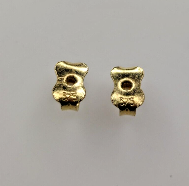 9ct Yellow Gold Spiral Dangle Earrings Hollow Drop Gold Hallmarked 30mm Long