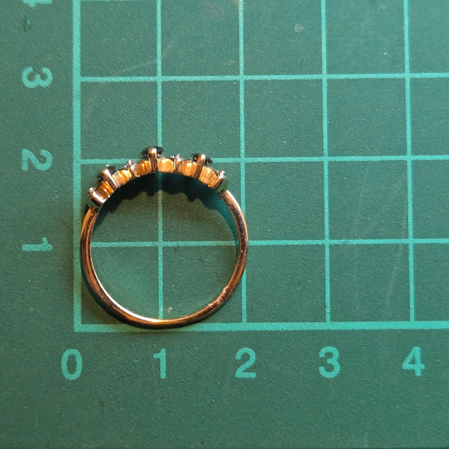 9ct Yellow Gold Colour Change Sapphire White Sapphire Ring Gemstones Ring Size O