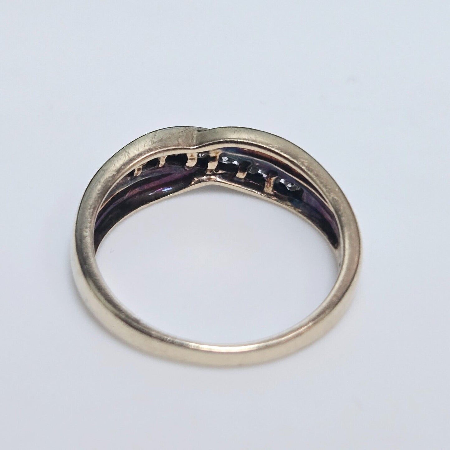 9ct Yellow Gold Ring 0.25ct Diamonds DIA 375 Hallmarked Ring Size N